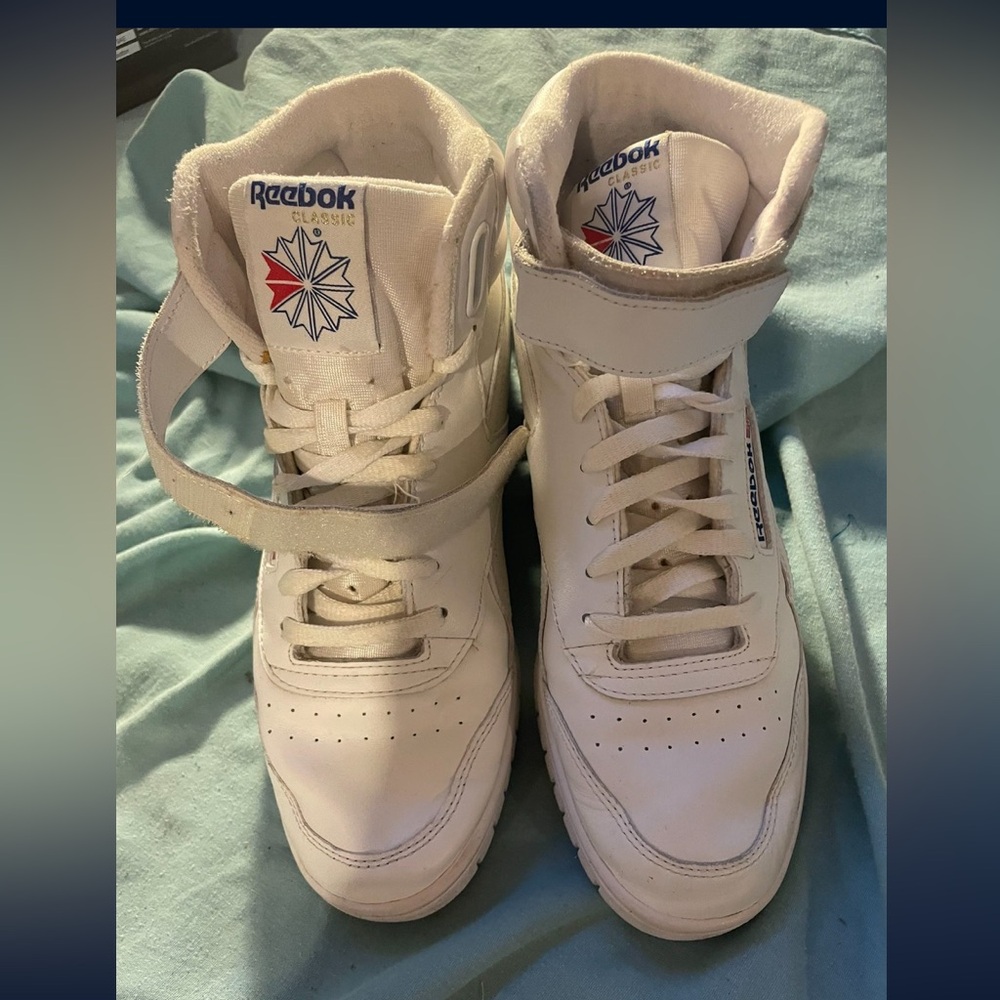 Reebok White High-Top Sneakers with Logo